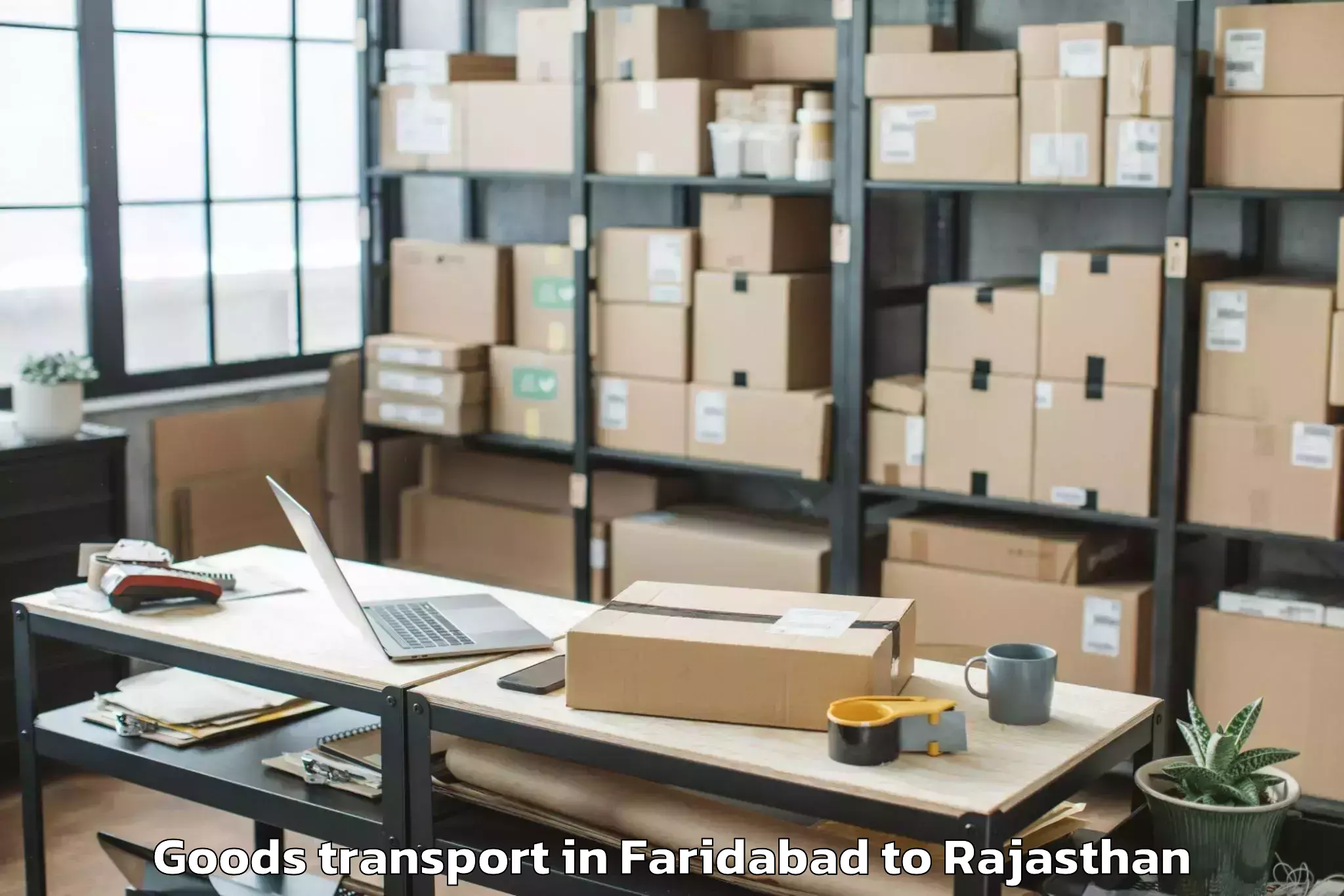 Book Your Faridabad to Kota Goods Transport Today